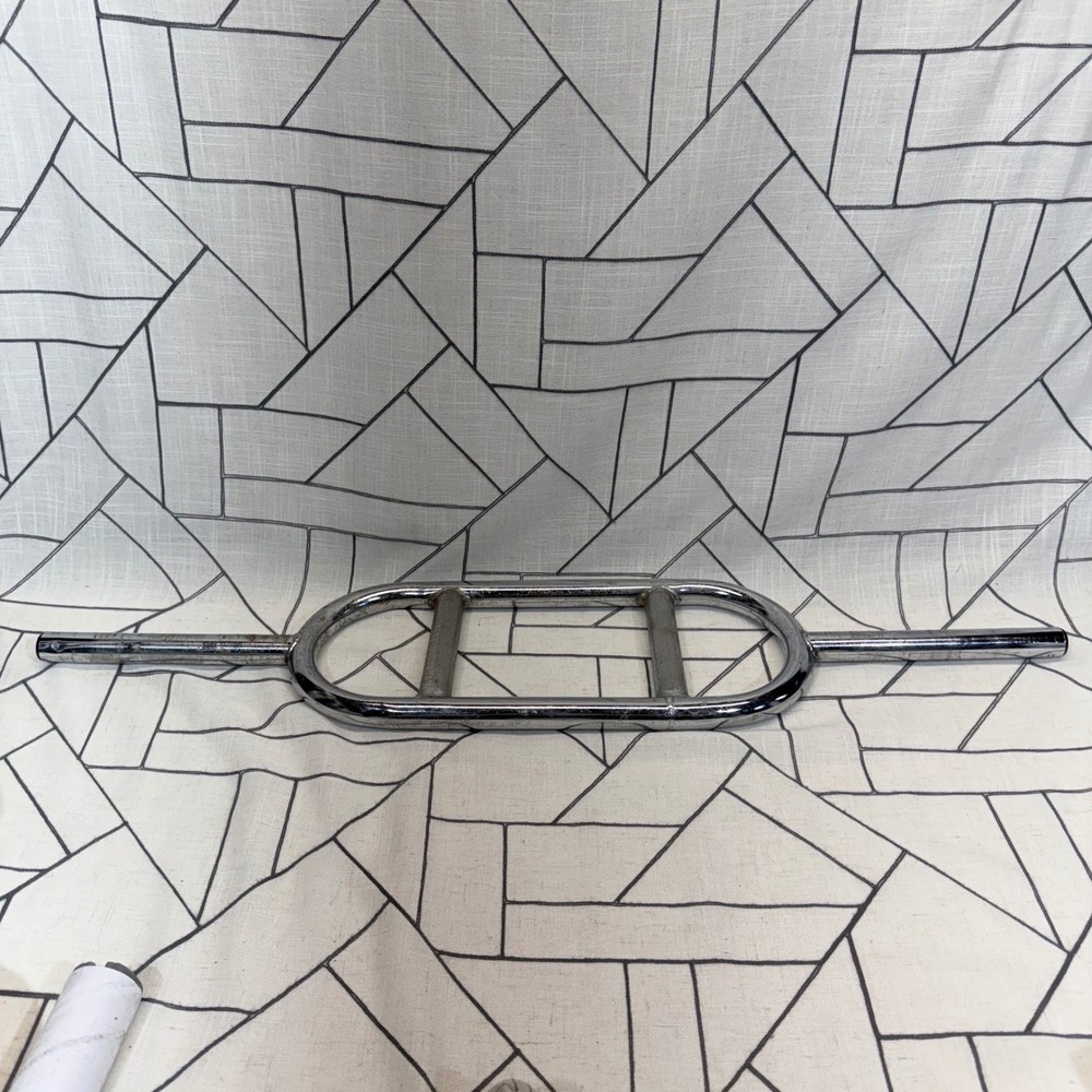 Unbranded Triceps Hammer Curl Bar 34in Silver Chrome Standard 1in Weight Bar